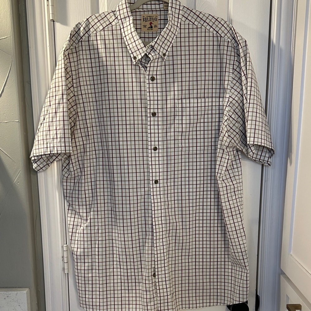 Red head brand Checkered Casual Shirt Mens 2XL